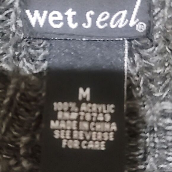 Wet Seal Women's Gray Knitted Sweater Sz Medium - Picture 5 of 5